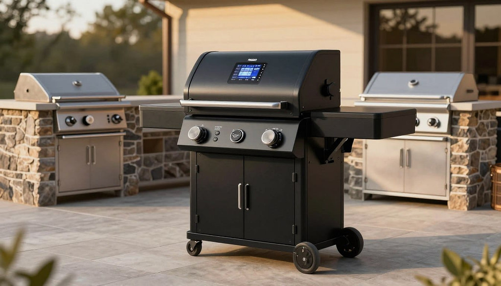 Traeger Timberline 850 with touchscreen control panel and modern design Traeger Timberline 850 with touchscreen control panel and modern design