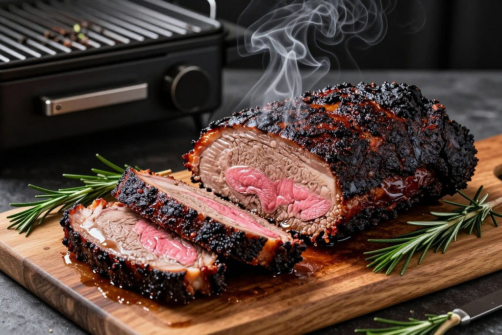 Slow-smoked brisket with perfect bark cooked on Recteq RT-700 Slow-smoked brisket with perfect bark cooked on Recteq RT-700