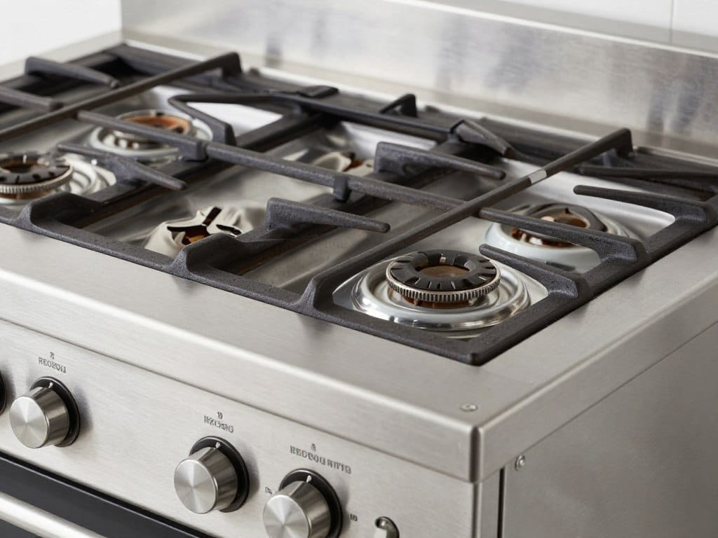 Recteq RT-700 interior showing stainless steel cooking grates and porcelain-coated heat deflector Recteq RT-700 interior showing stainless steel cooking grates and porcelain-coated heat deflector